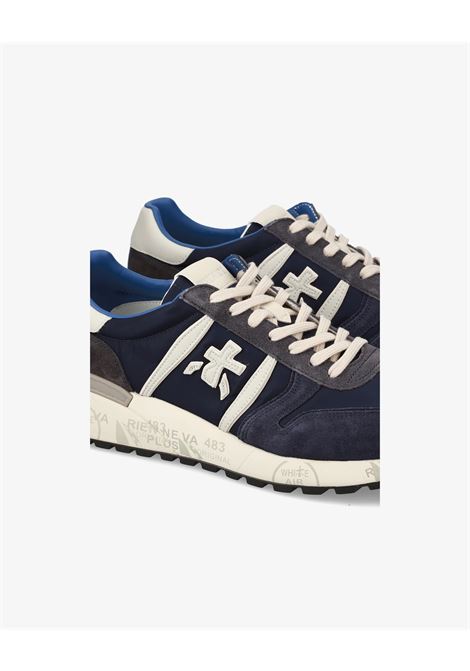 Premiata Lander 7204 mens sneakers in suede and nylon navy PREMIATA |  | LANDER VAR7204